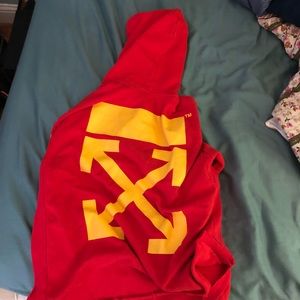Off white red and yellow hoodie supreme Yeezy Bape